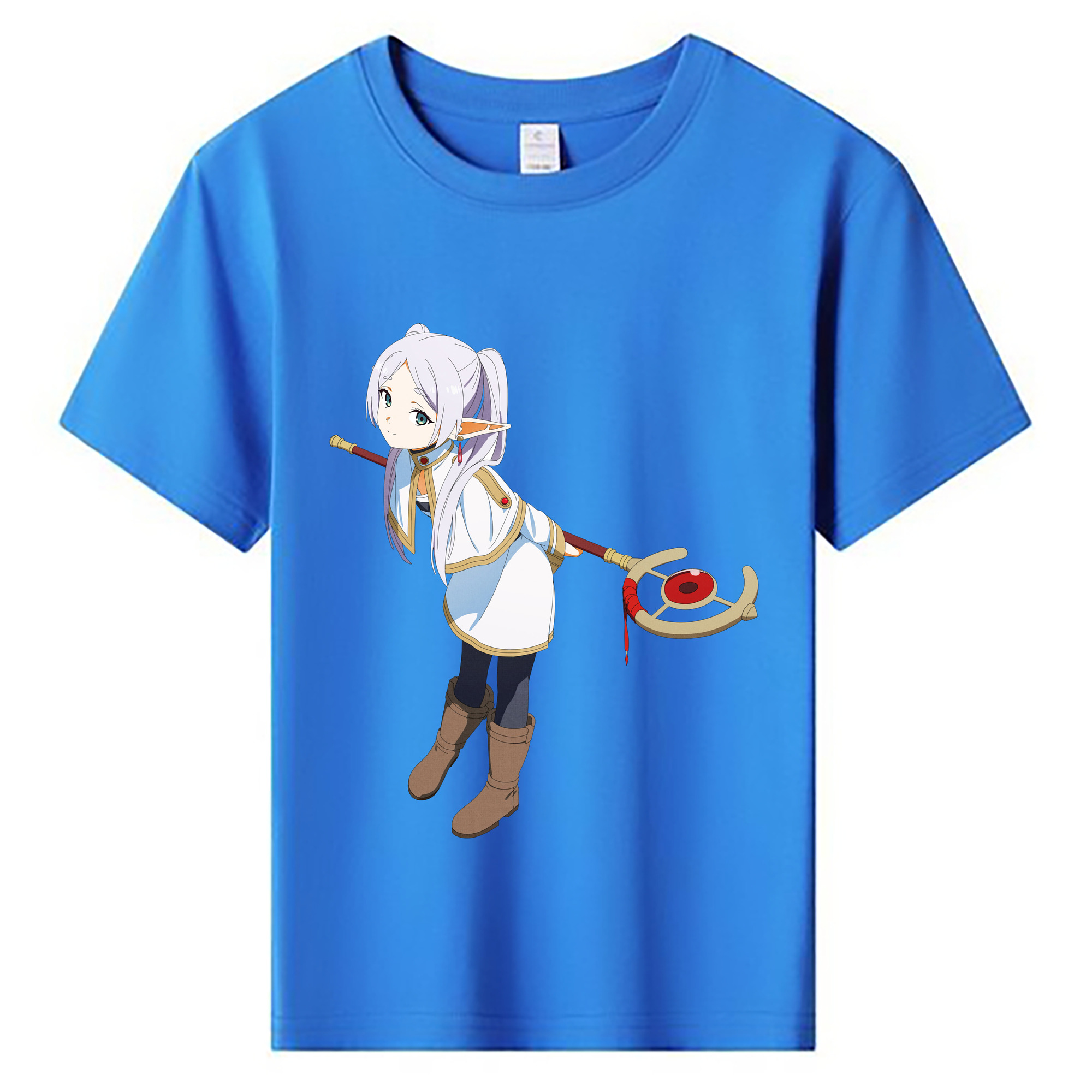 （画像用） 葬送のフリーレン Frieren 綿100％キッズTシャツ（フロントプリント）